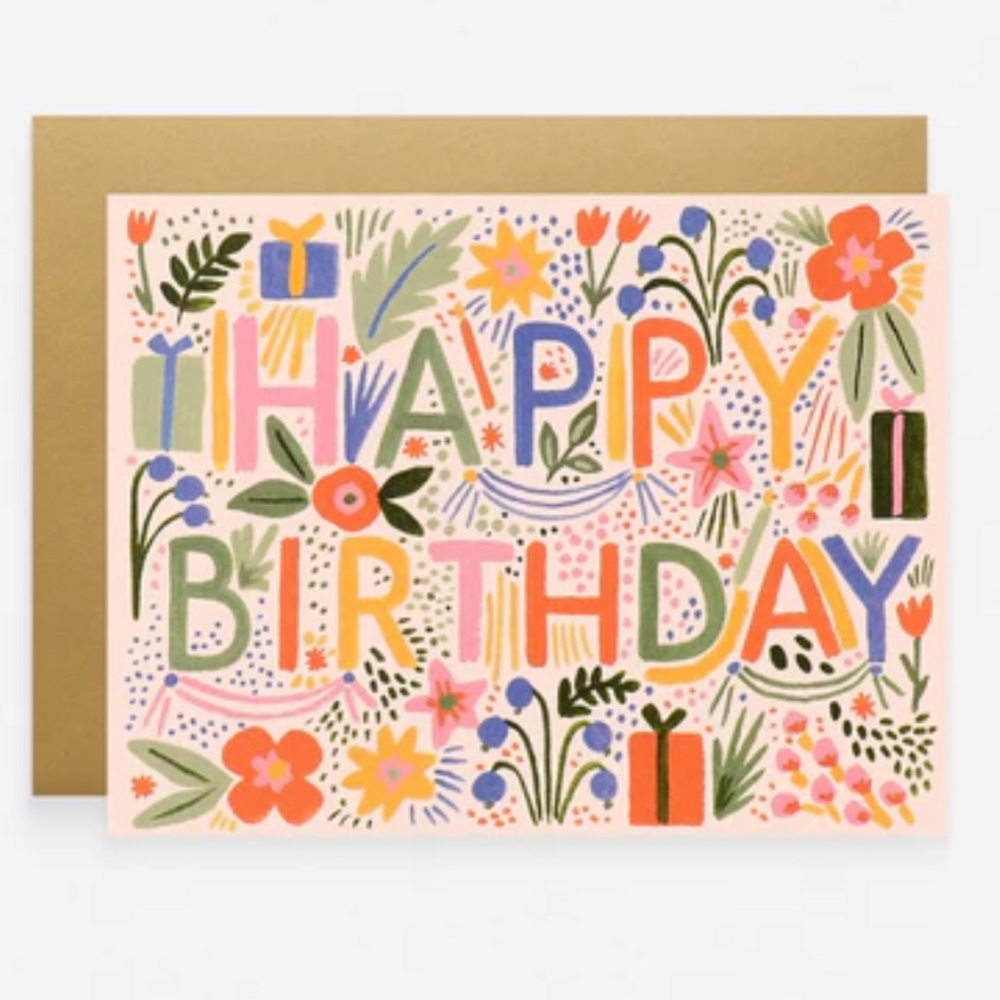 ♥️…RIFLE PAPER CO. FIESTA HAPPY BIRTHDAY CARD Anthropologie